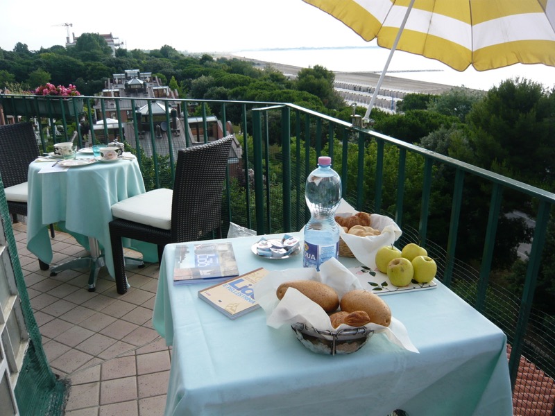 Breakfast in a sunny day